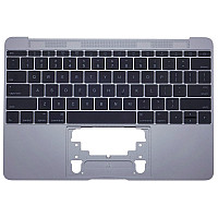 Genuine Top Case w/ Keyboard Space Gray (661-02243) A1534 2015