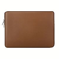 PU Leather Laptop Sleeve for 13-inch MacBook - Brown