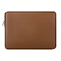 PU Leather Laptop Sleeve for 15 and 16-inch MacBook - Brown