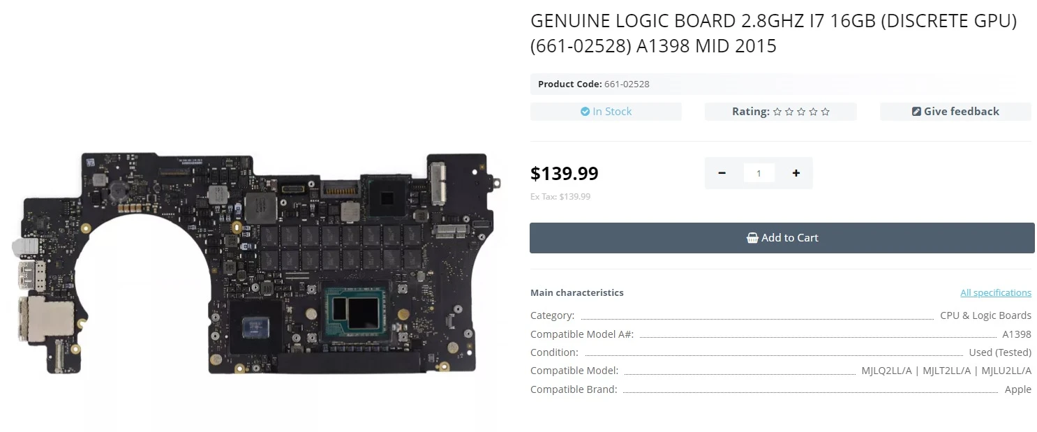 Step 1 - MacBook Pro A1398 2015 Logic Board Replacement
