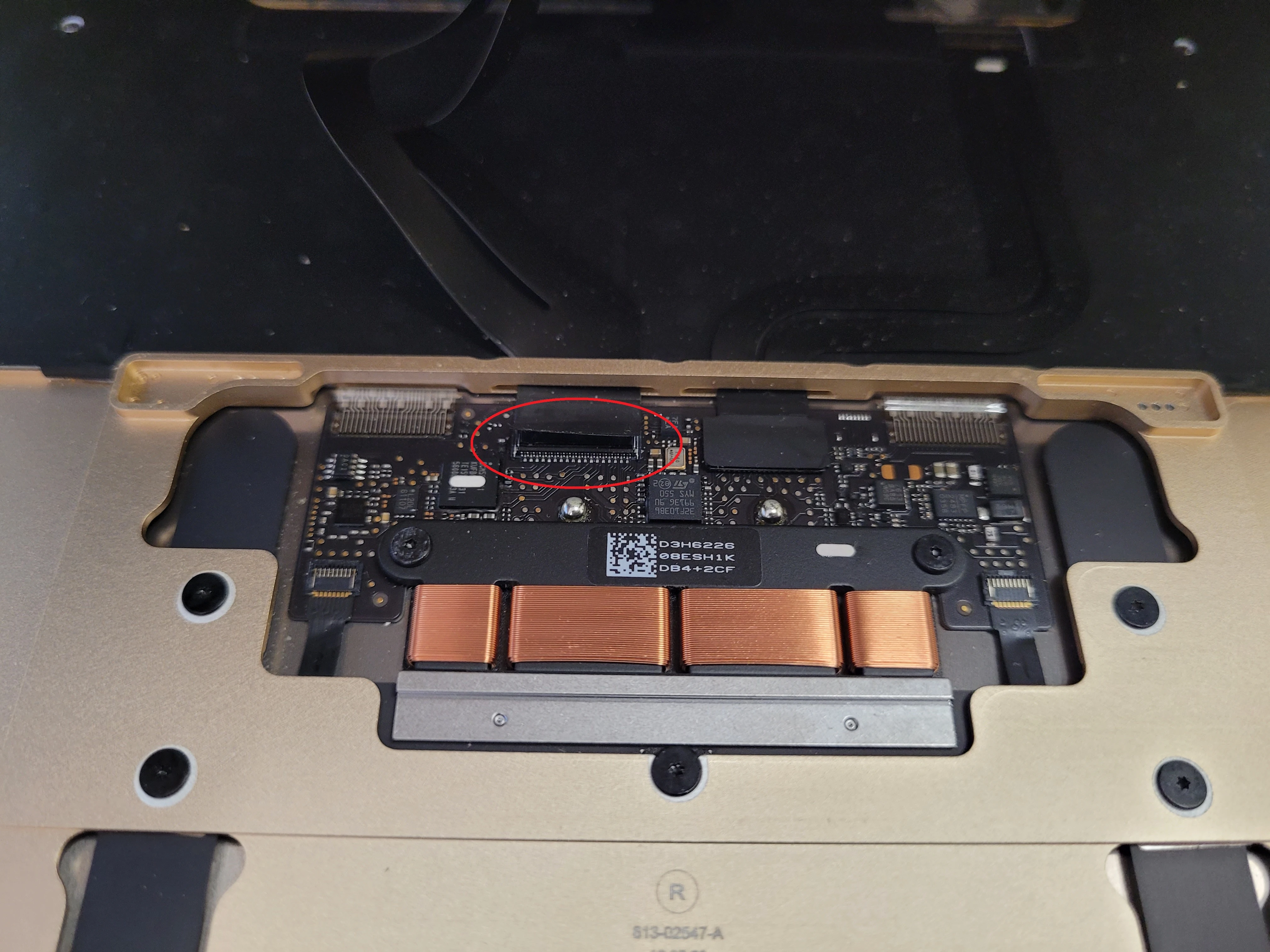 Step 6 - MacBook A1534 Keyboard (Upper Case) Replacement