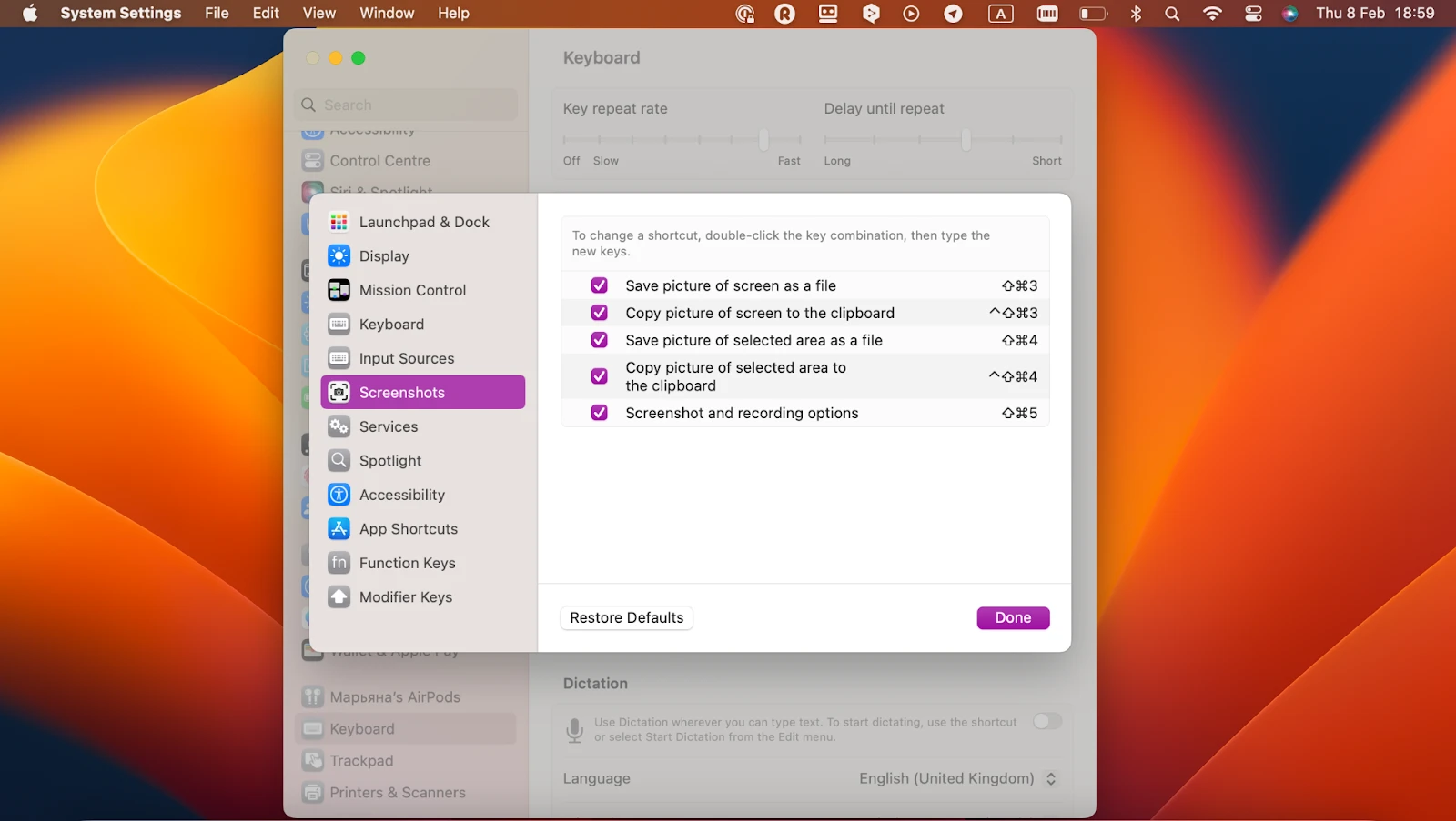 Step 2 - How to Change Keyboard Shortcuts on a Mac