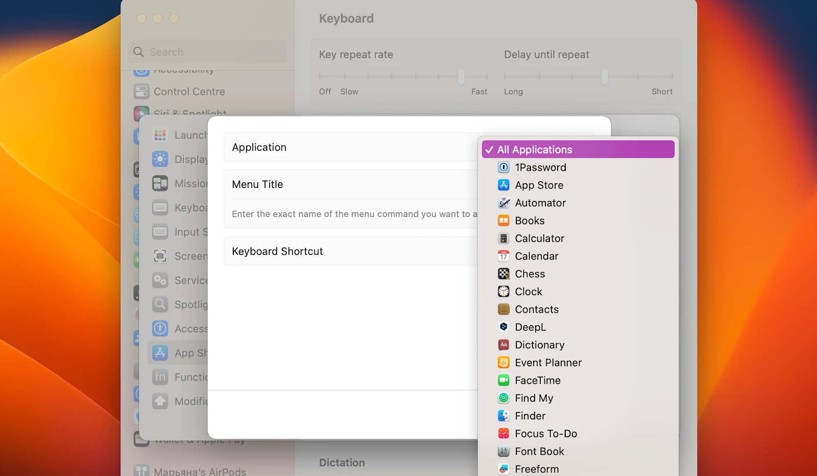 Step 4 - How to Change Keyboard Shortcuts on a Mac