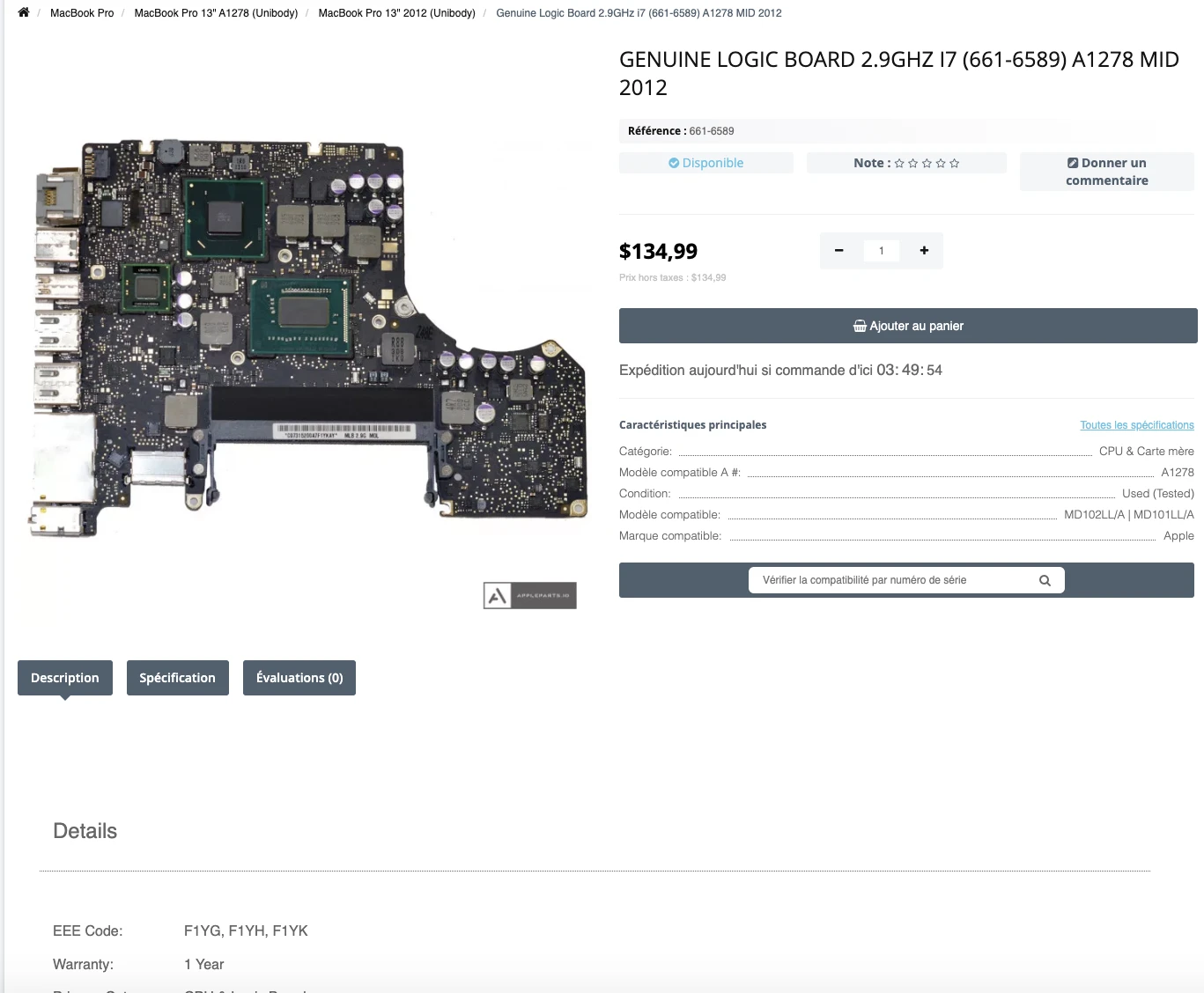 Step 27 - Remplacement de la carte mère du MacBook Unibody modèle A1278