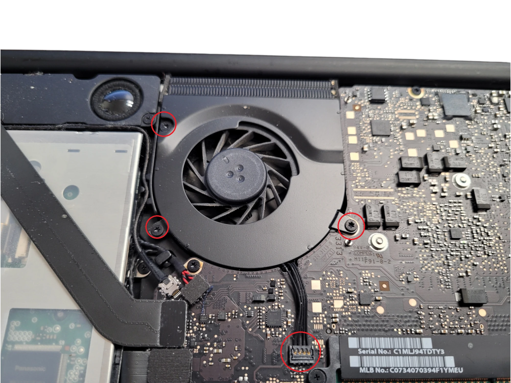 Step 5 - MacBook Pro Unibody model A1278 Logic Board replacement