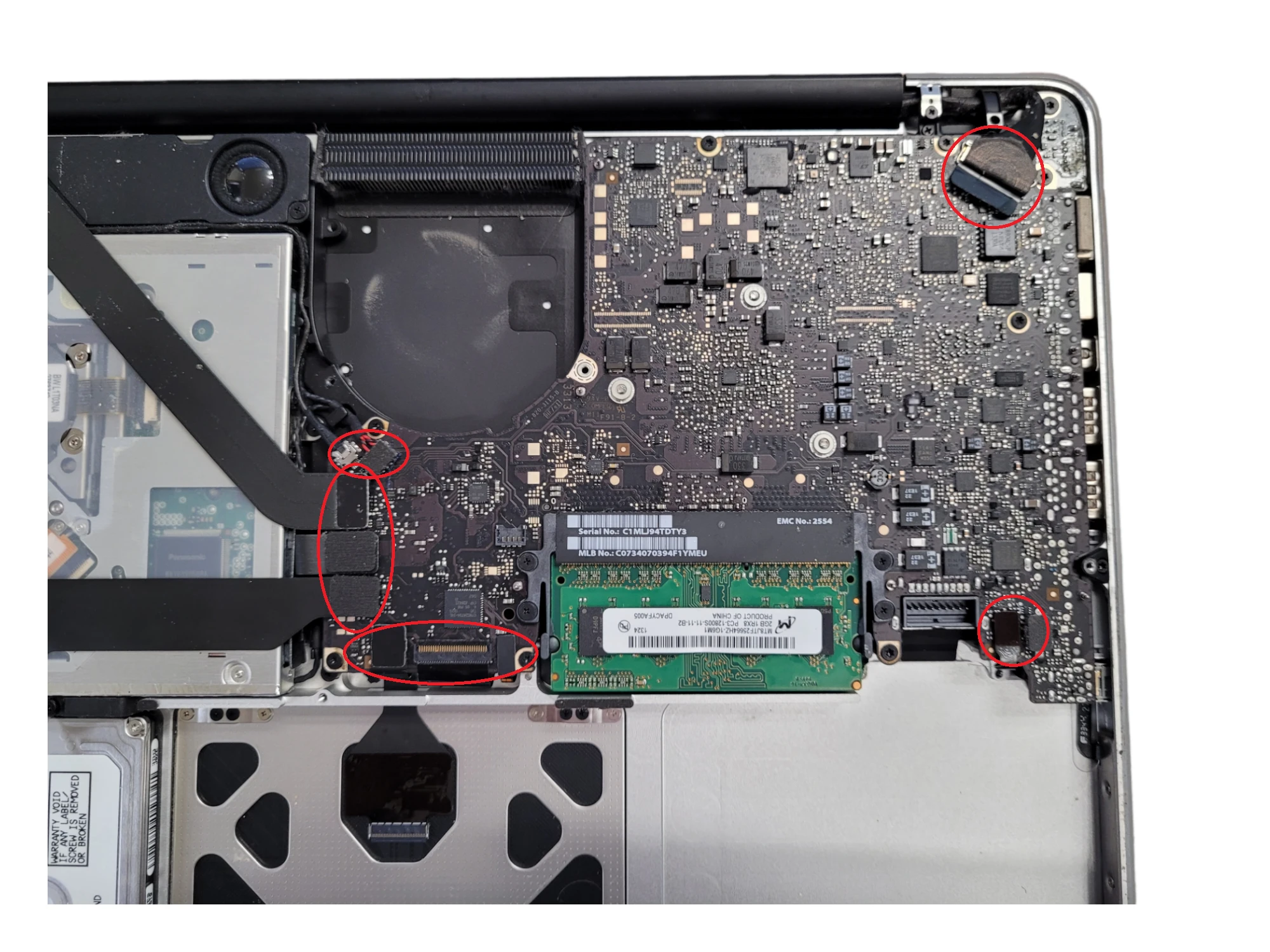 Step 7 - MacBook Pro Unibody model A1278 Logic Board replacement