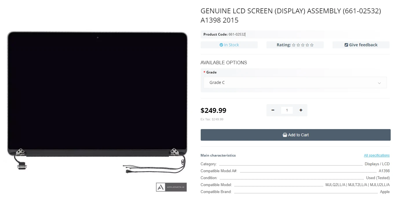 Step 1 - MacBook Pro Retina 15 A1398 2015 Display Replacement