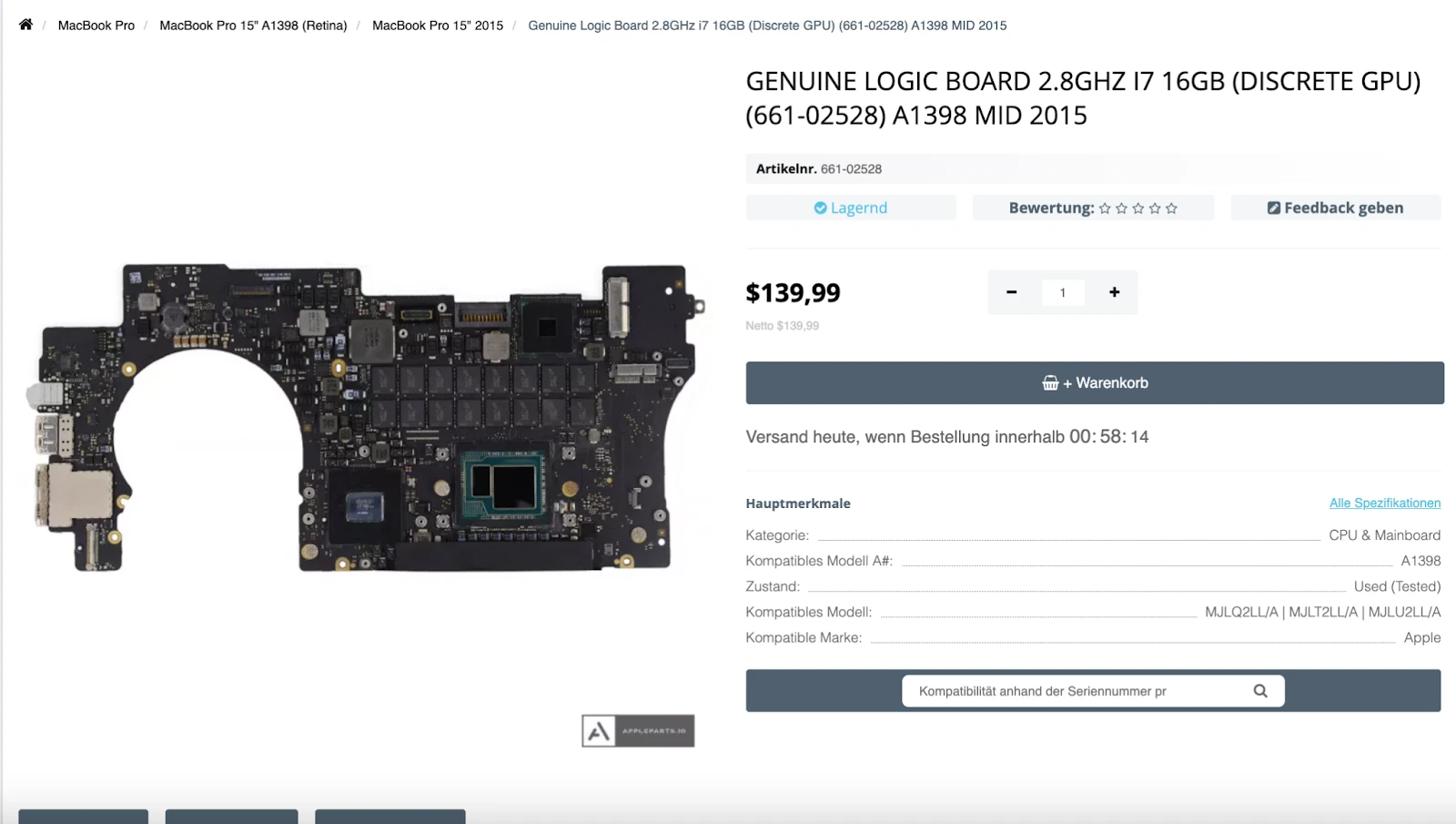 Step 1 - Macbook Pro A1398 2015 Austausch Der Logikplatine