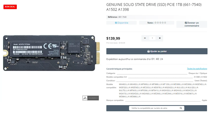 Step 1 - Comment remplacer un SSD dans un MacBook Pro 15 Retina Display mi 2015