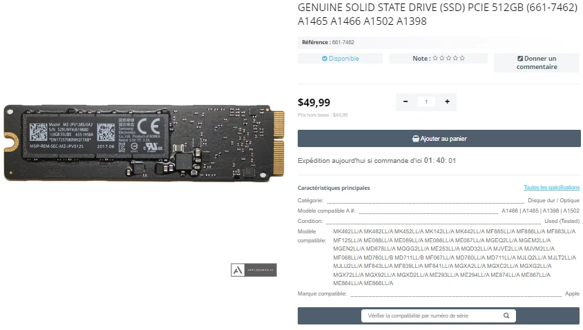 Step 10 - Comment remplacer un SSD dans un MacBook Pro 15 Retina Display mi 2015