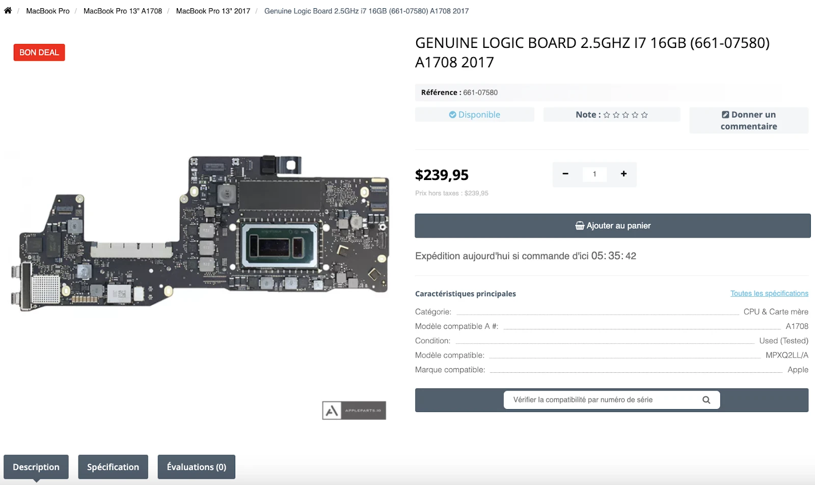 Step 1 - Remplacement de la carte mère du MacBook Pro A1708