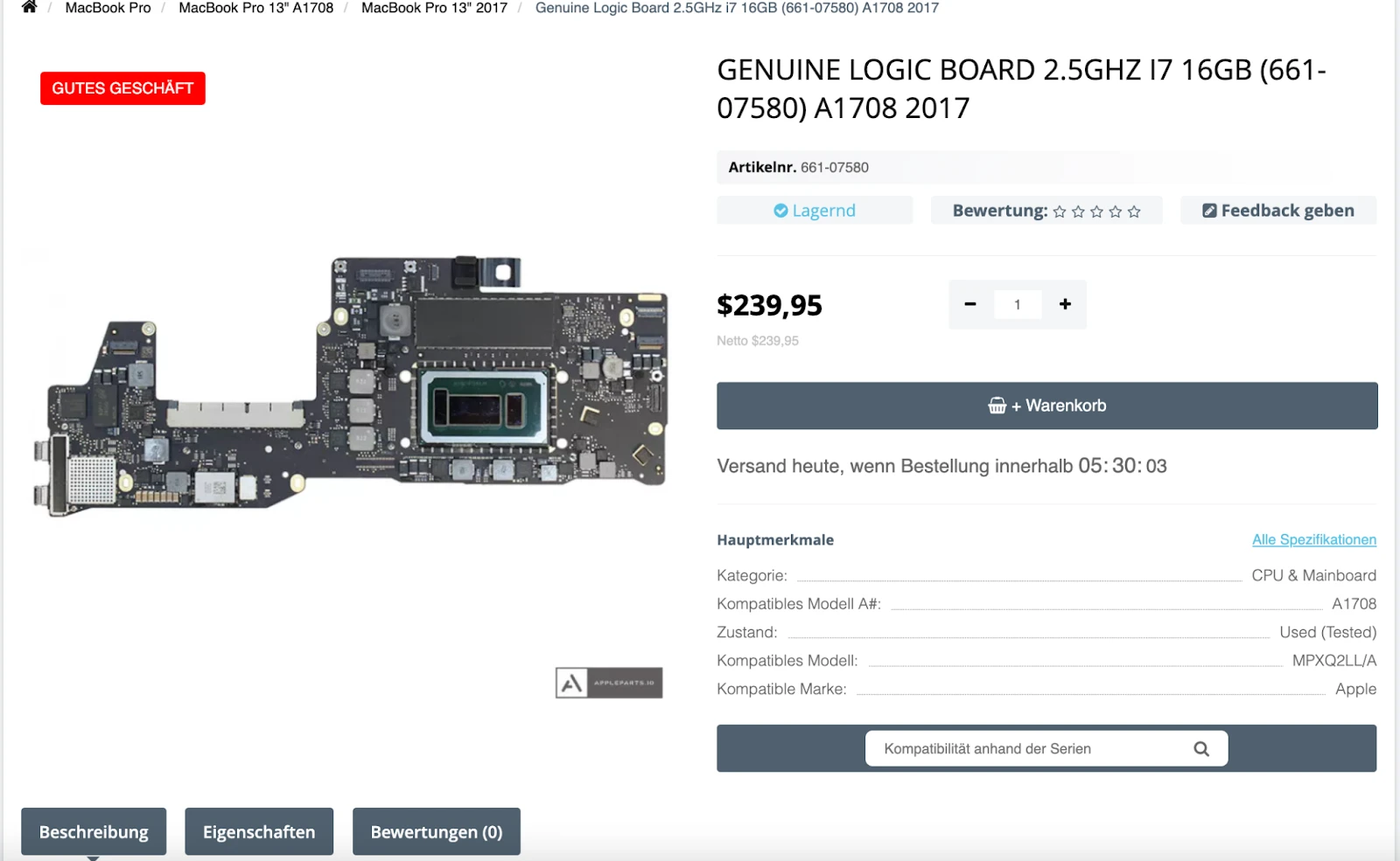 Step 1 - Austausch der Hauptplatine des MacBook Pro A1708
