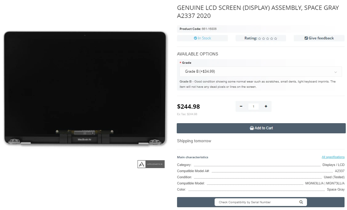 Step 1 - MacBook Air 13 A2337 Screen Replacement: how-to guide