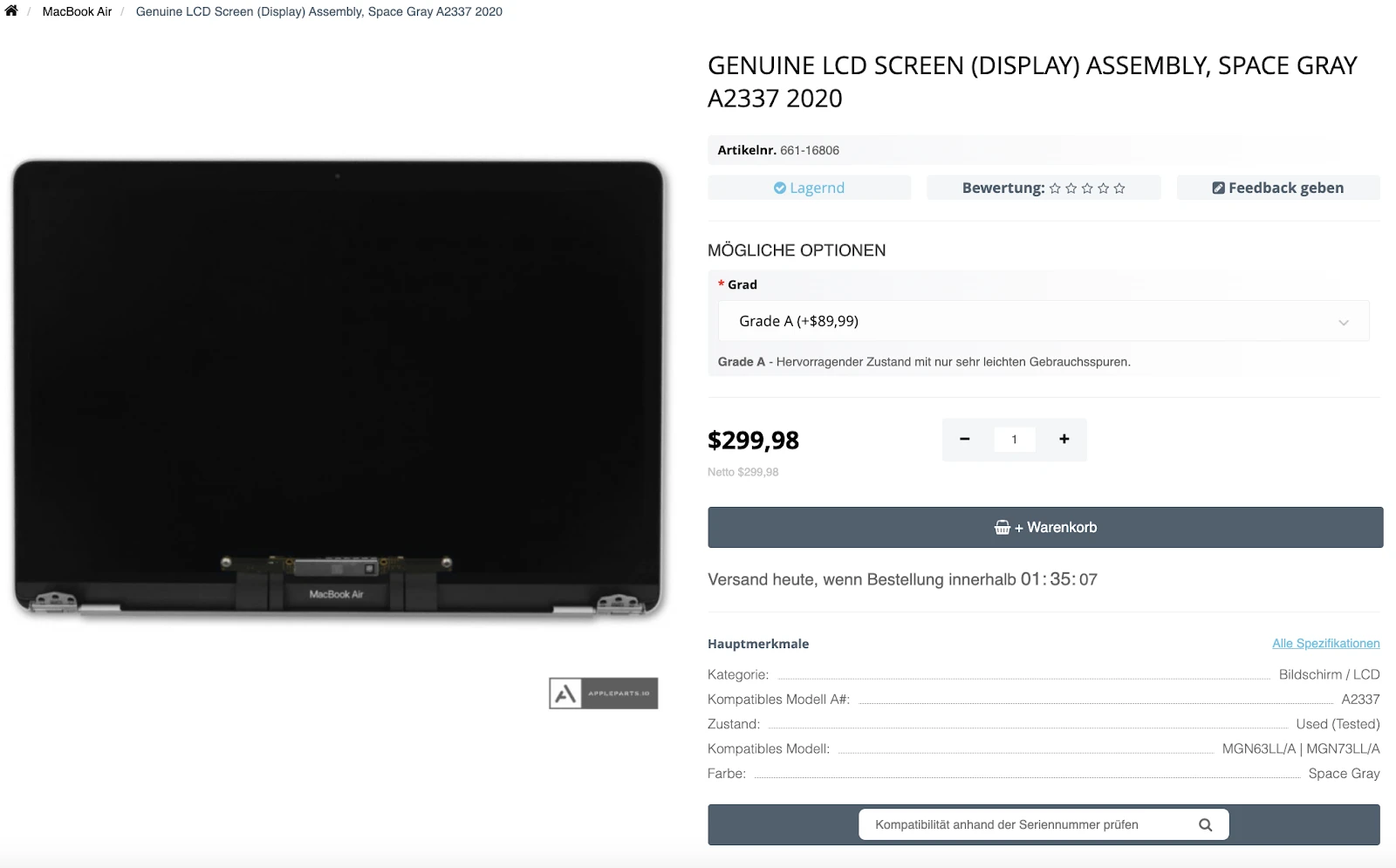 Step 1 - MacBook Air 13 A2337 Bildschirm austauschen: Anleitung