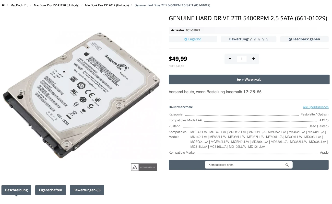 Step 1 - Einfache Anleitung zum Macbook Pro Festplatte tauschen