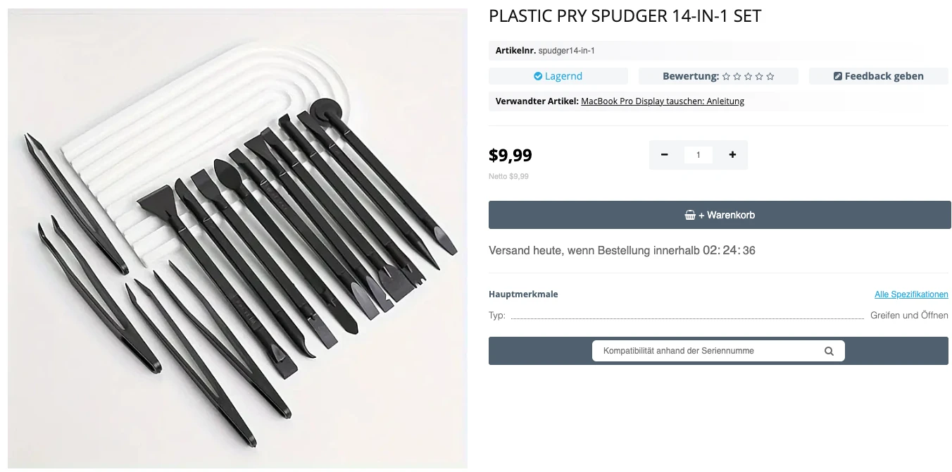 Step 5 - Beste MacBook-Werkzeuge: Welches Apple Toolkit Sie für Reparaturen und Upgrades benötigen