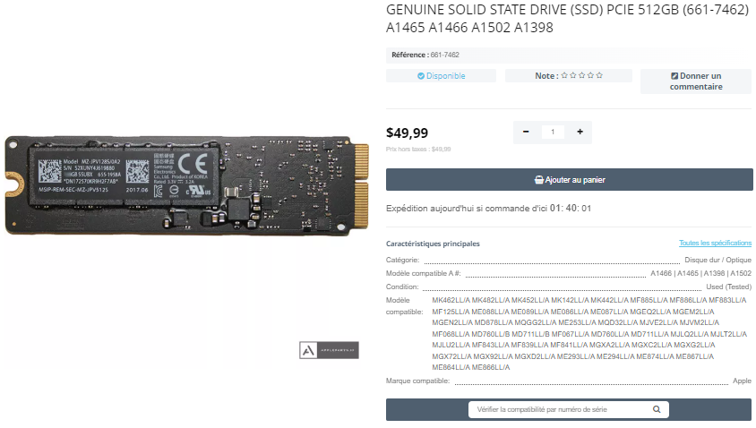 Comment remplacer un SSD dans un MacBook Pro 15 Retina Display mi 2015 - TechToro 10 Step 10 - Comment remplacer un SSD dans un MacBook Pro 15 Retina Display mi 2015