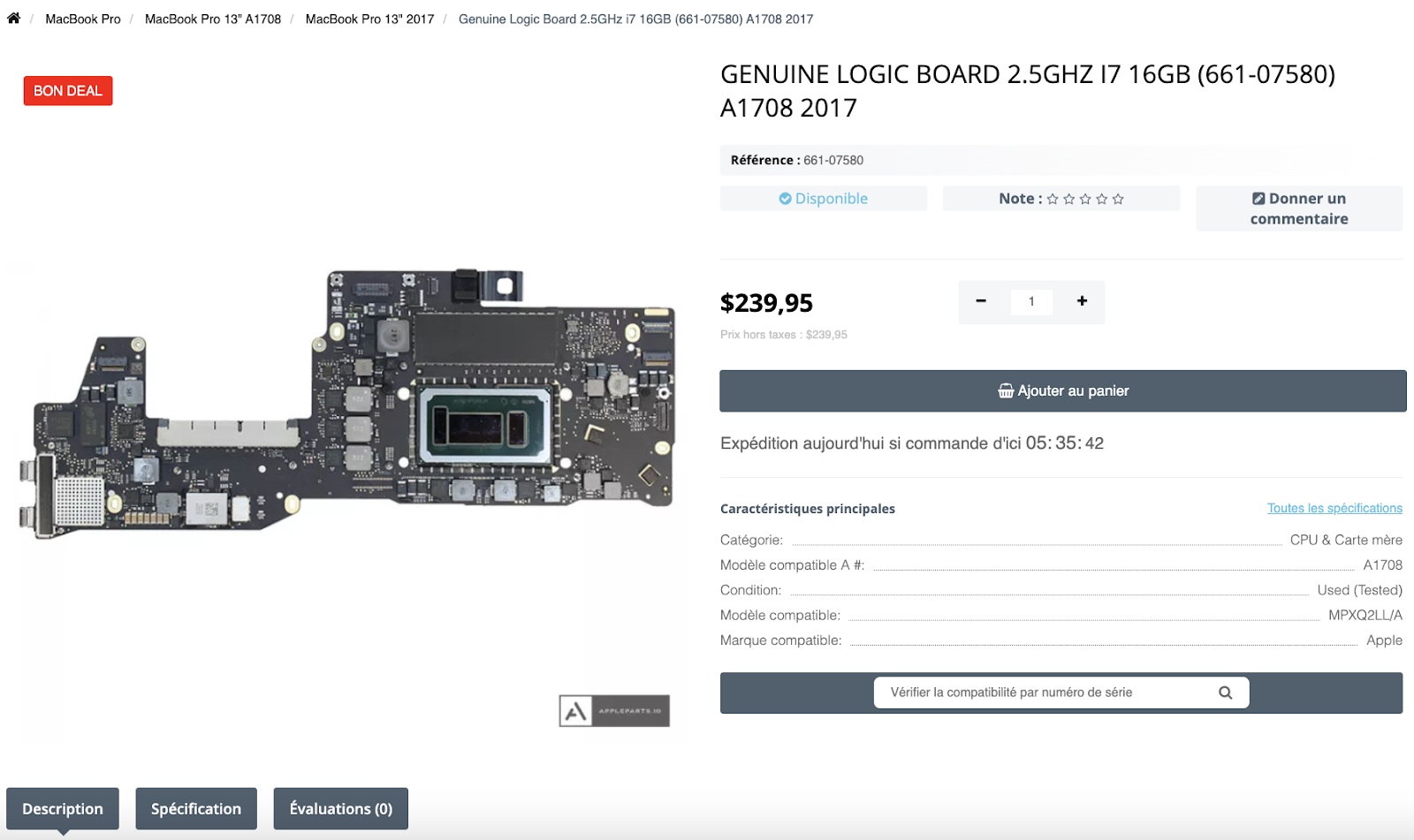 Step 1 - Remplacement de la carte mère du MacBook Pro A1708